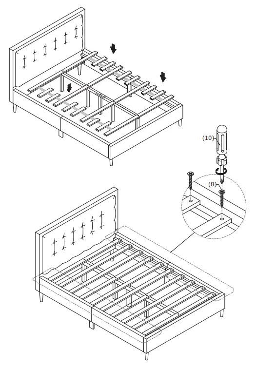 COSTWAY HU10277 Twin Bed fig 5