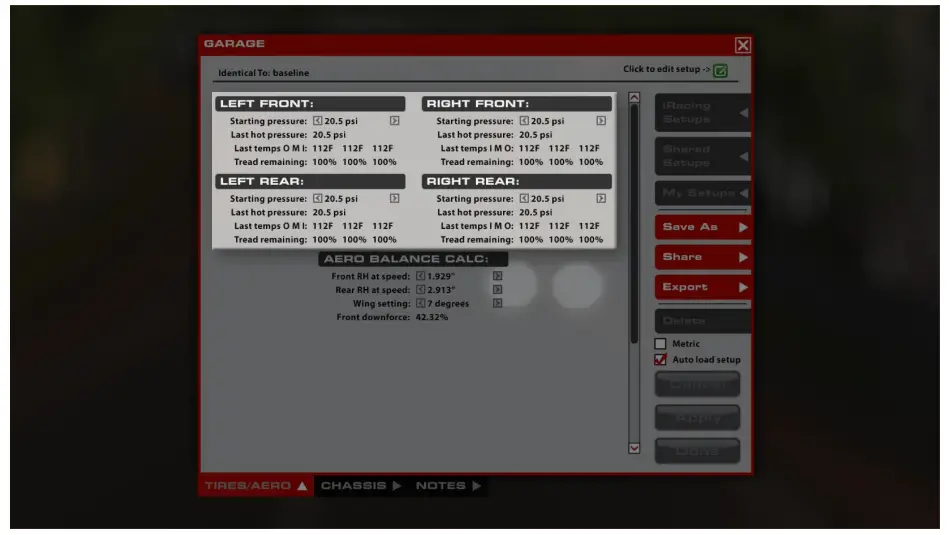 iRacing AUDI R8 LMS GT3 Racing Car - TIRE SETTINGS