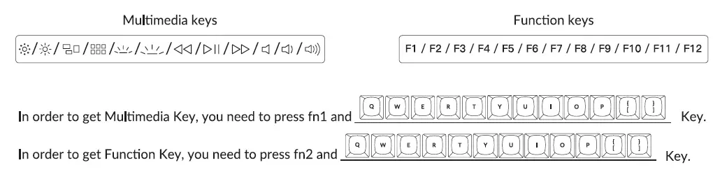 Multimedia Key and Function Key