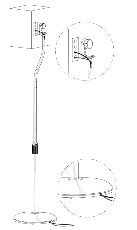 audizio HTS12 Universal Surround Sound Speaker Stands-10