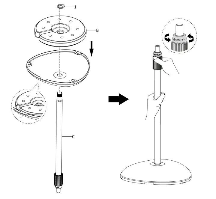audizio HTS12 Universal Surround Sound Speaker Stands-3