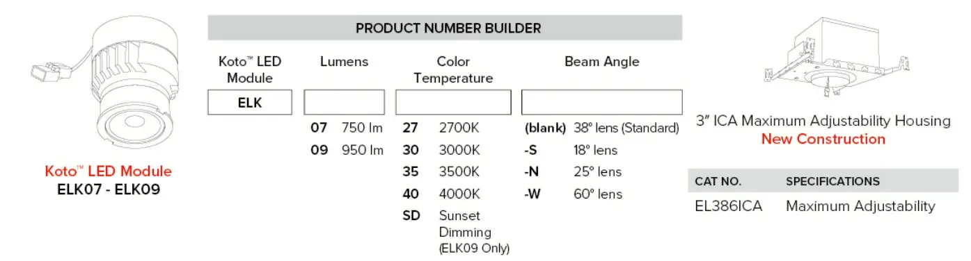 ELCO Lighting ELK3322W 3 Inch Pex Square Adjustable Reflector Wall Wash - Figure 2