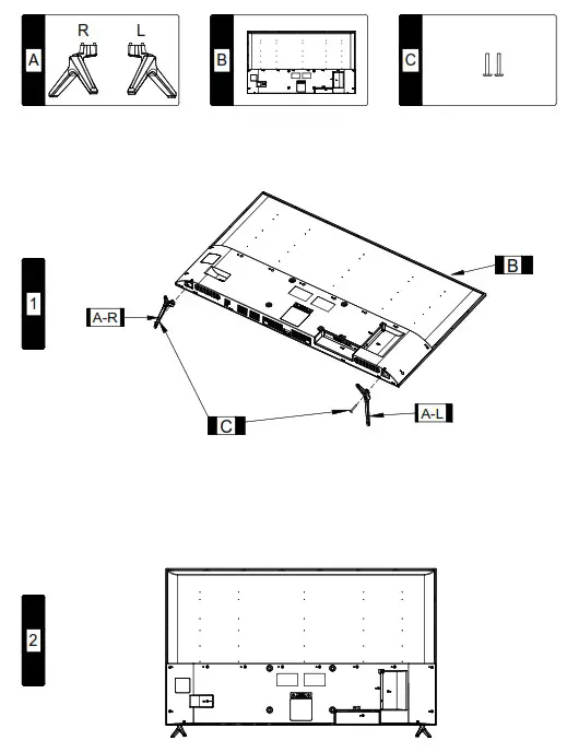 JVC LT-65N7115A 65 Class LED TV - Stand