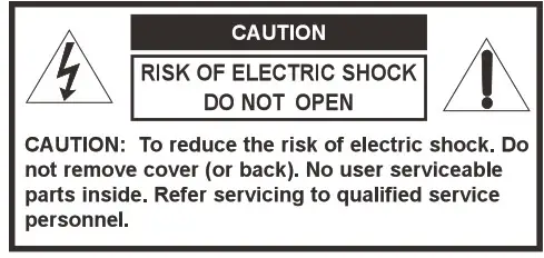 JVC LT-65N7115A 65 Class LED TV - Warning