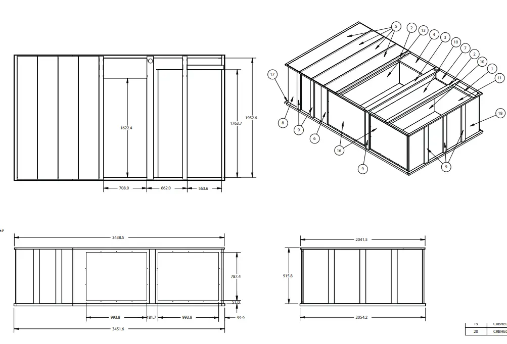 Carrier CRADCURB010A00 Horizontal Roof Curb Adapter 03