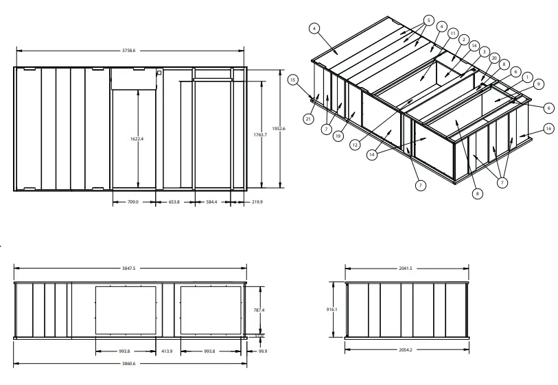 Carrier CRADCURB010A00 Horizontal Roof Curb Adapter 05