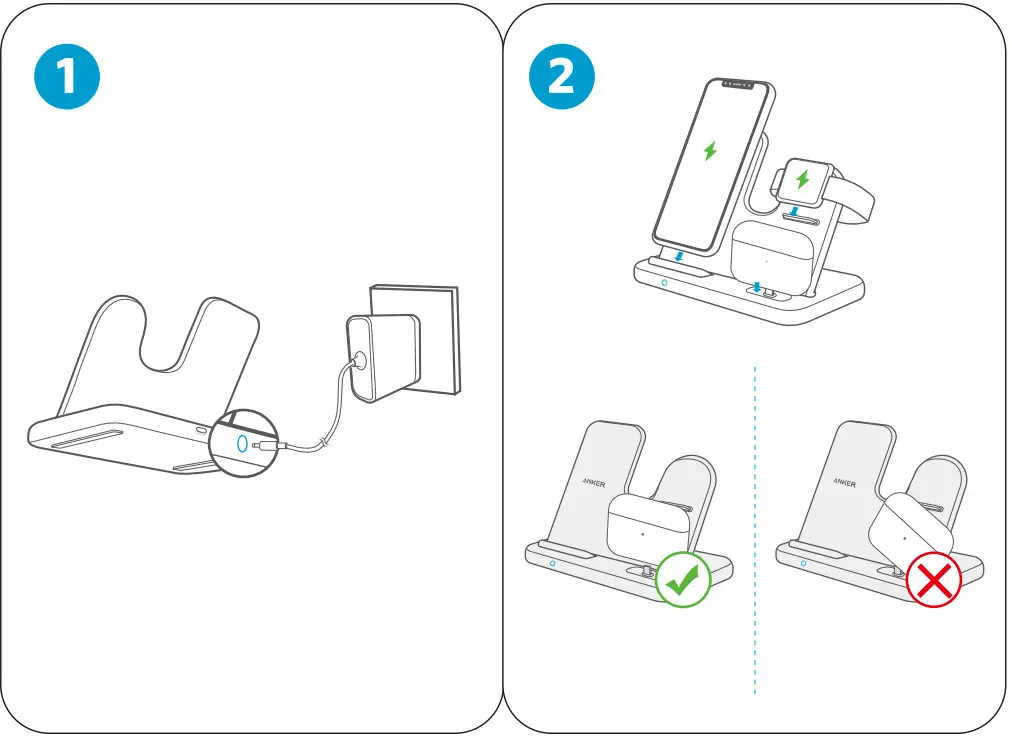 ANKER PowerWave 4 in 1 Stand Wireless Charging Station - Figure 1