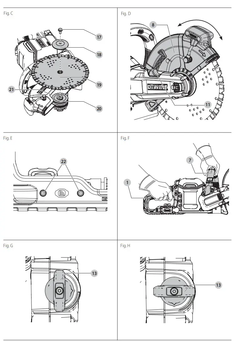 DEWALT XR DCS690 Cordless Brushless Cut Off Saw - Fig1