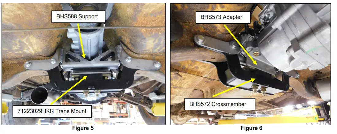 Hooker Headers BHS 588 Blackheart Gen III Hemi Swap TKX Transmission Crossmember - Fig4