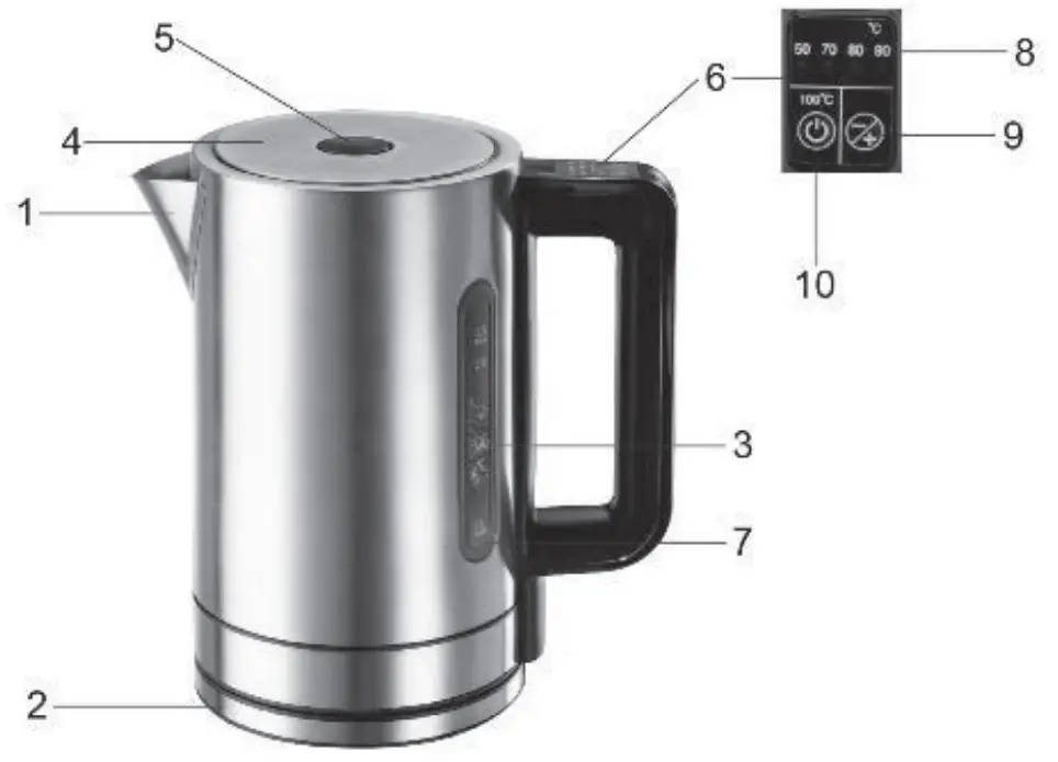 ARDESTO EKL-FD700SS Electric Kettle parts