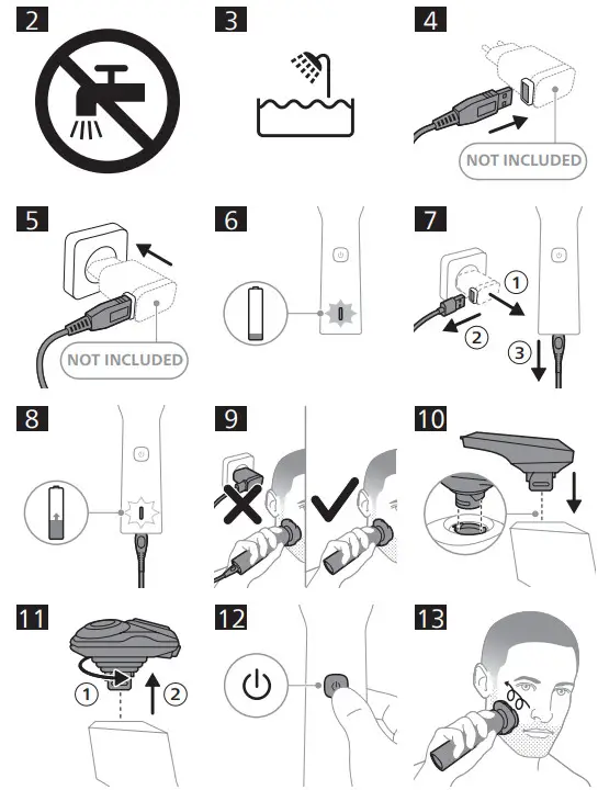 PHILIPS X5004, X5006 Shaver - Overview 1