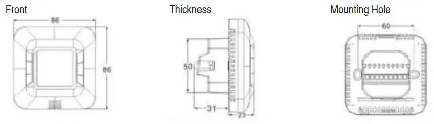 BERNSTEIN HT01 DIGITAL THERMOSTAT - Mounting1