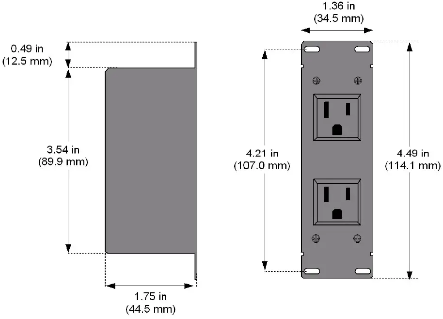 CABLE-NOOK CN5008US Dual AC Power Module 06