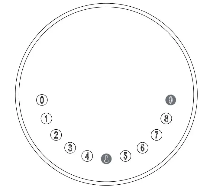 omconnect K12 Smart Key Fob - Press +9+ and enter Admin password + , when the light slowly blinks in blue