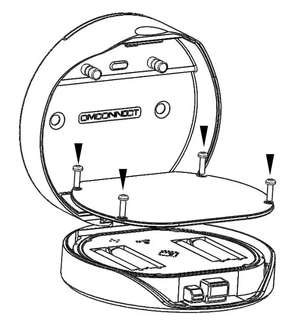 omconnect K12 Smart Key Fob - Remove the (4) screws on the battery cover