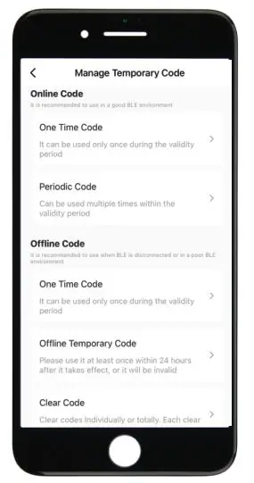 omconnect K12 Smart Key Fob - Tap “password management” to add or remove codes.