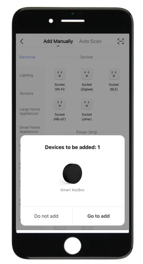 omconnect K12 Smart Key Fob - You will see the detected device and click “Go to add