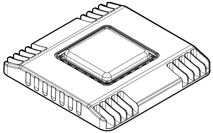 Euri Lighting ECS-150W1050 LED Square Canopy Light-FIG1