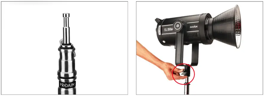 PROAIM TP LNJB 01 Low Ninja Baby 5 8 icnh Double Riser Stand - fig 10