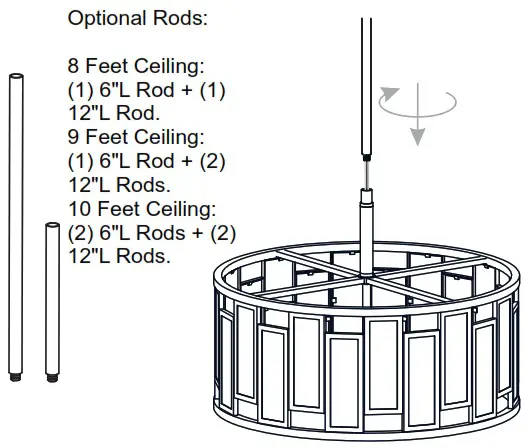 QUOIZEL QP5600MBK Bankston 4 Light Matte Black Standard Pendant - INSTALLATION 2