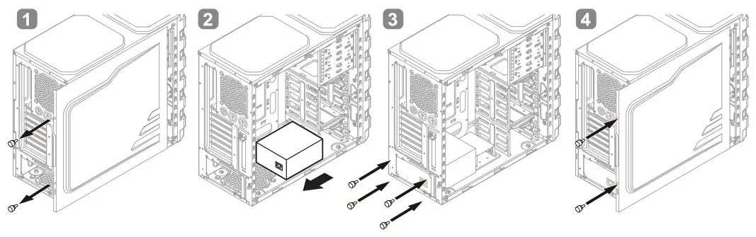 GIGABYTE UD1000GM Fully Modular Power Supply - installation