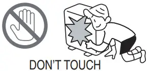 HITACHI RAK-DJ25PCAT Split Type Air Conditioner - Do not touch the air outlet