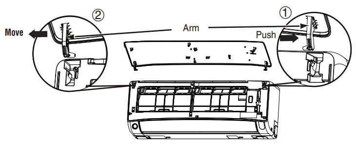 HITACHI RAK-DJ25PCAT Split Type Air Conditioner - Removing the Front Panel