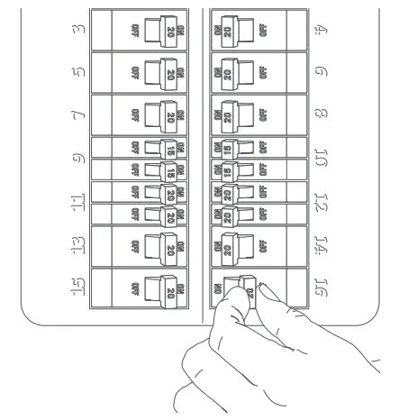 Restore power at the breaker
