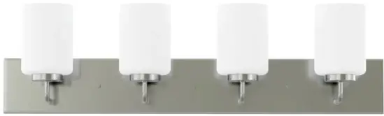 PROGRESS LIGHTING P300393 Four-Light Brushed Nickel Transitional Bath and Vanity Light