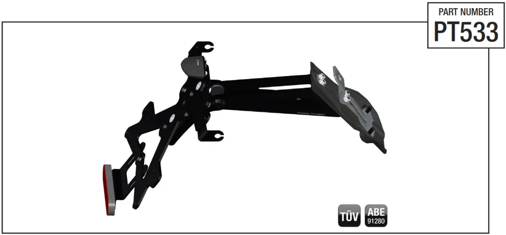 rizoma PT533 License Plate Support - Figure 1