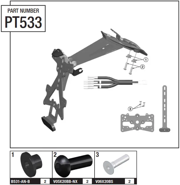 rizoma PT533 License Plate Support - Figure 2