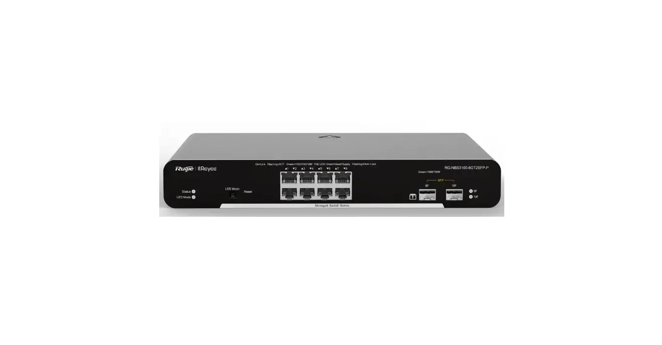 Reyee Nbs3100-8gt2sfp 10-port Gigabit Layer User Guide Reyee Nbs3100-8gt2sfp 10-port Gigabit Layer User Guide
