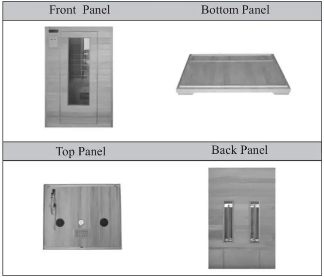 Heatwave Sauna - The New Generation Sauna - individual panels for the 2-person model