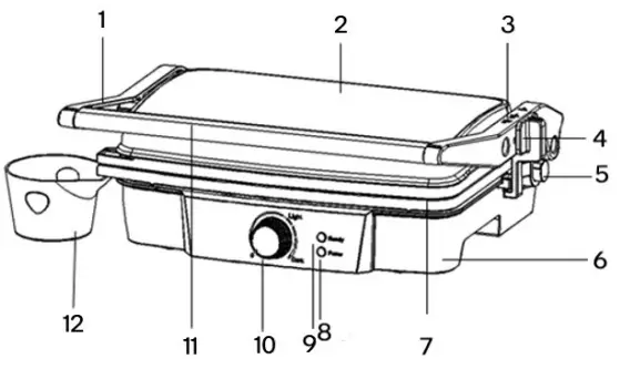 kogan KACPTGRILLA Compact Grill and Sandwich Press --- OVERVIEW