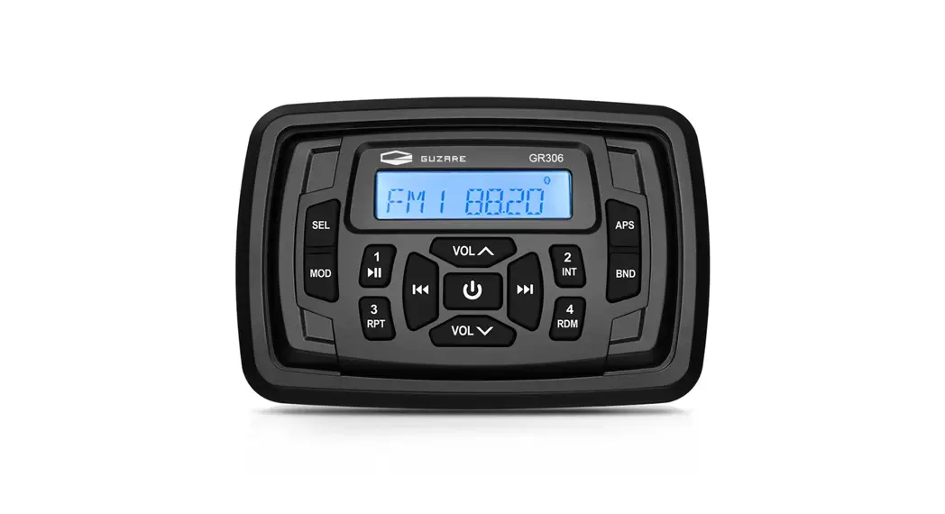 Guzare Gr306 Marine Stereo Bluetooth Waterproof Boats Golf Cart Radio User Manual