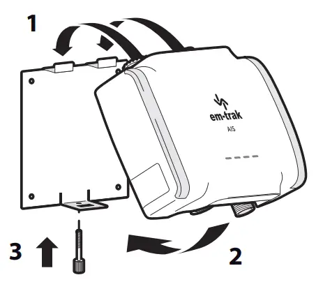 em-trak B923 Class B AIS Transceiver with Integrated Splitter - Mounting