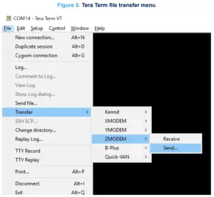 UM2954 X LINUX NFC6 Package for the ST25R3916 High Performance NFC Front Ends - menu