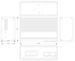 levelone IGP-0431 4 Port Gigabit PoE Industrial Switch - Dimensions