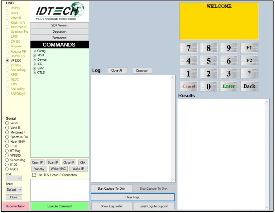 IDTECH VP3300 MagStripe EMV Contact and EMV Contactless Reader - Windows Start menu