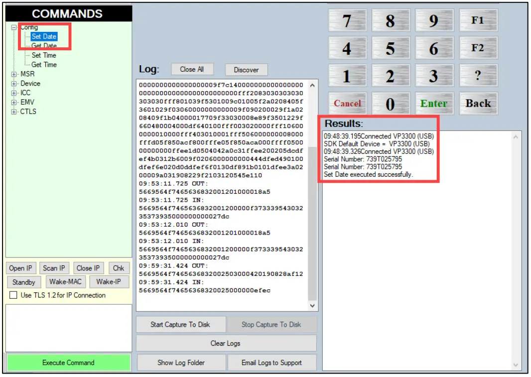 IDTECH VP3300 MagStripe EMV Contact and EMV Contactless Reader - changes a device setting