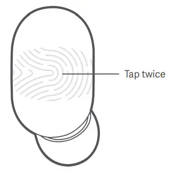 xiaomi ZBW4480GL True Wireless Earbuds User Manual - Tap twice