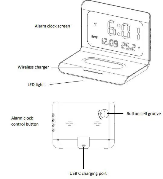 Dongguan Green Power One GW35 2 in 1 Clock with Wireless Charger -overview