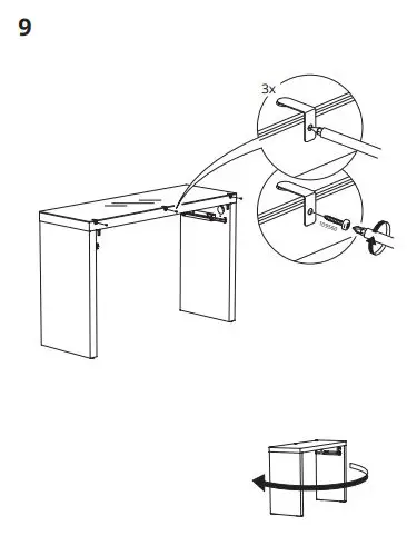 IKEA MALM 120x41cm Dressing Table fig9