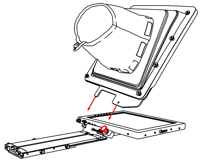 ikan High Bright Beam Splitter Teleprompter - Step 4F