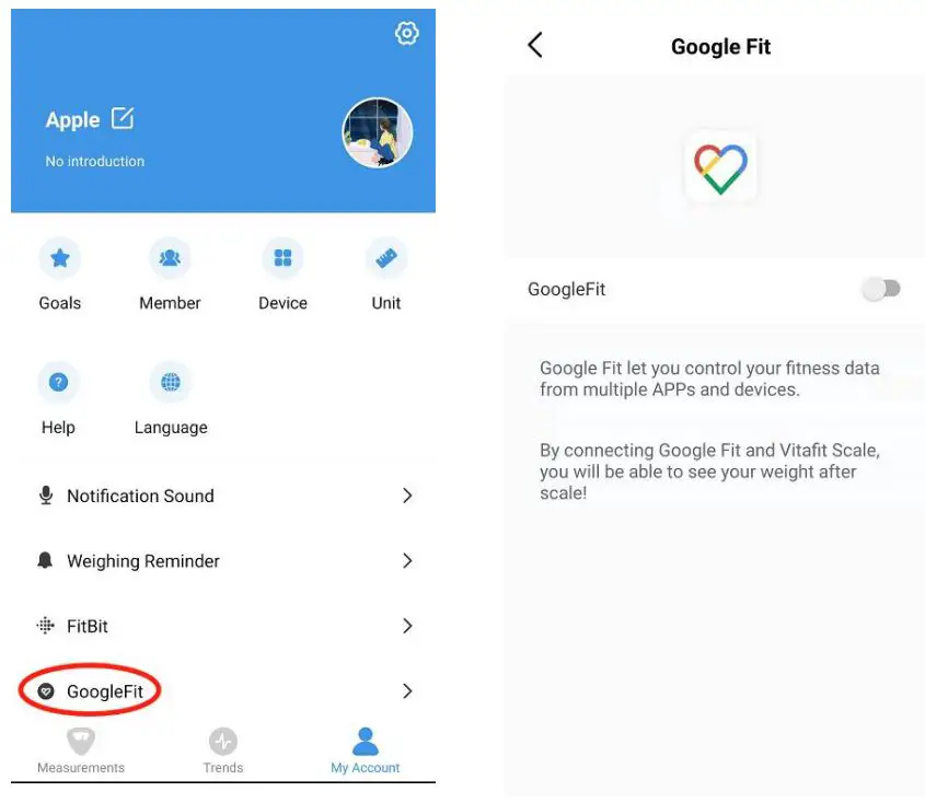 Shenzhen Shine Industrial VT730U Smart Body Weight Scale User Guide - Connecting with Other Fitness Apps