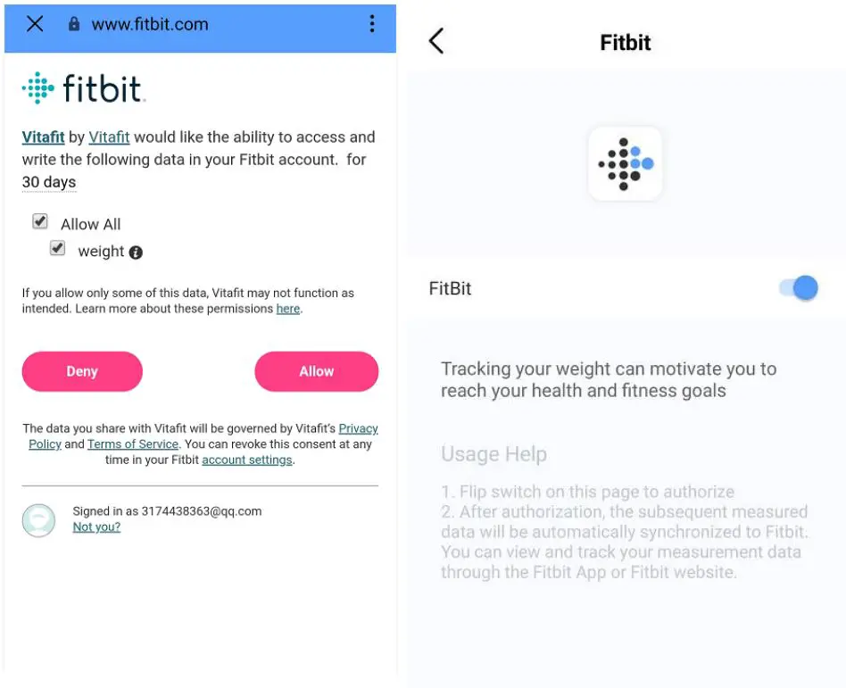 Shenzhen Shine Industrial VT730U Smart Body Weight Scale User Guide - Fitbit