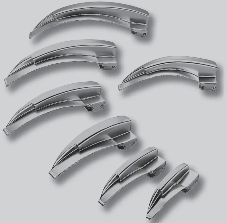 HEINE M34403EN Classic and SANALON Fiber Optics Laryngoscope Blades