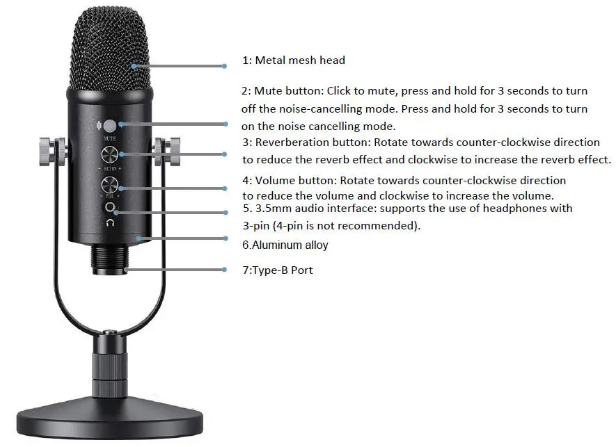 mercase USB Condenser Microphone fig3