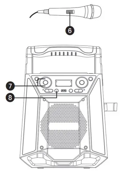 singing machine - MIC VOLUME