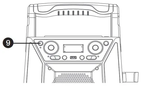 singing machine - button to turn